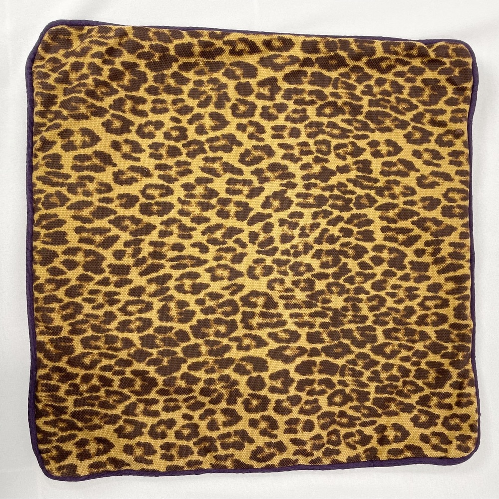 Chaps Home Decorative Pillow Cover 18”x 18” Leopard *Pillow Insert Not Included*